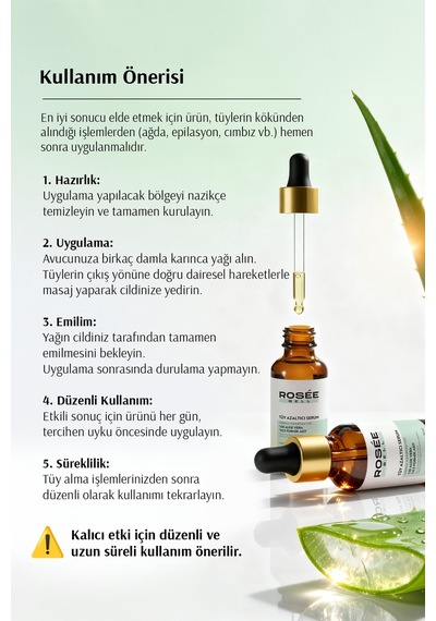 Karınca Yumurtası Yağlı Tüy Azaltıcı Ve Tüy Serum 30ml I %0.5 Formic Acid %10 Aloe Vera