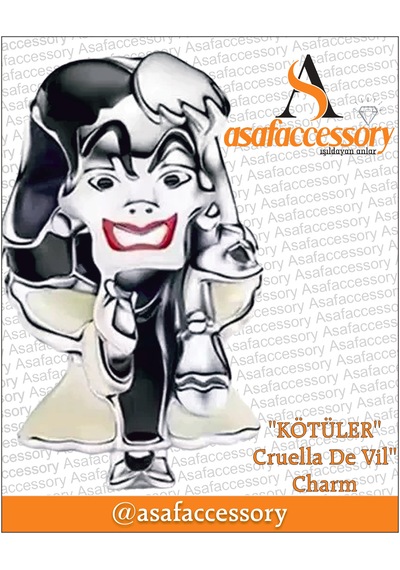 Kötüler Cruella De Vil Charm Gümüş