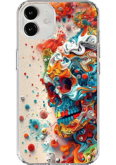 Apple Uyumlu iPhone 12 Mini Şeffaf Kılıf Graffiti 5 Tasarımlı