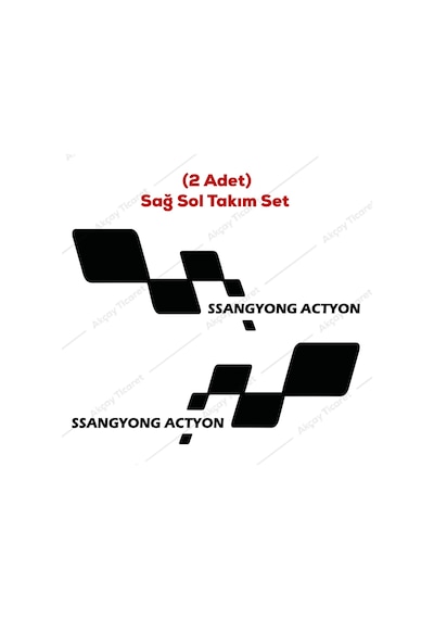 Ssangyong Actyon Sticker Ssangyong Kapı Altı Sticker Oto Sticker