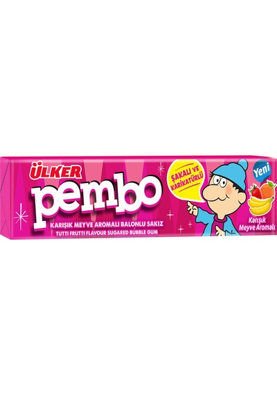 Pembo Karışık Meyve Aromalı Balonlu Sakız - 22.5 Gram - 18 Adet
