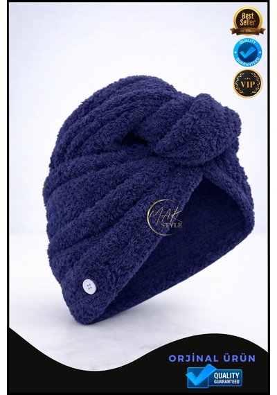 Mikrofiber Saç Havlusu Hızlı Kuruyan, Yumuşak Ve Hafif Farklı Renk Seçenekleri Mor