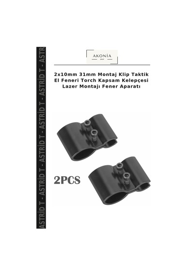 2x10mm 31mm Montaj Klip Taktik El Feneri Torch Kapsam Kelepçesi Lazer Montajı Fener Aparatı