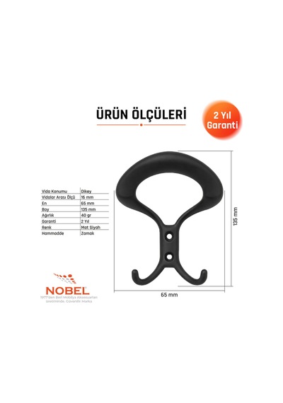 Üçgen Portmanto Askısı, Metal Vestiyer Askısı, 40 Gr, Dolap Ve Duvar Askılığı, Matsi Yah Vidalı