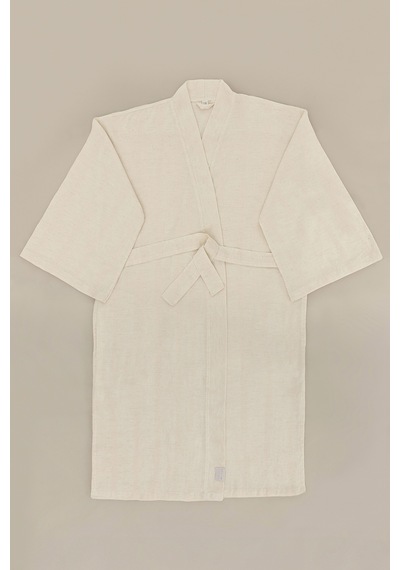 Raw Pamuk Keten Natural Kimono S-m 1515a Natürel