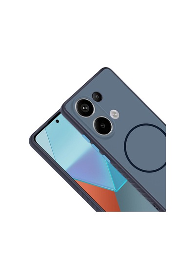Maks Technology Redmi Note 13 Pro 4g Kılıf M-safe Şarj Özellikli Mkst Tea Kapak - Lacivert