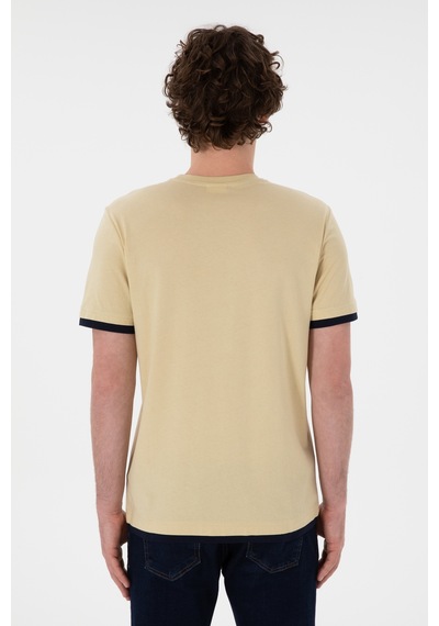 U.S. Polo Assn. Erkek Regular Fit Bisiklet Yaka Açık Haki Tişört 50306900-VR183