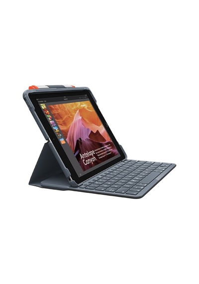 Logitech Slim Folio 9.7" Apple Uyumlu iPad  5 & 6. Nesil İçin Klavyeli Kılıf Nordic Kapaklı Kılıf