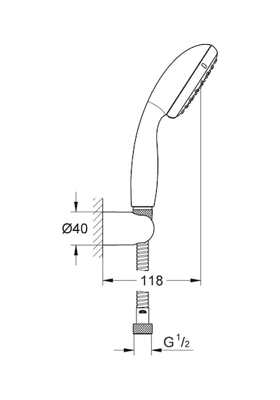 Grohe Tempesta 100 El Duşu Seti 2 Akışlı 2780310E Krom