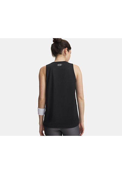 Under Armour Tech Tank Solid Kadın Antrenman Atleti 1383655-001 Siyah Siyah