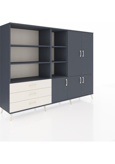Hyperion Dolap 11 Raflı 3 Çekmeceli 5 Kapaklı 220x44x163 Antrasit Antrasit-antrasit/aytaşı Hyperion Dolap 11 Raflı 3 Çekmeceli 5 Kapaklı 220x44x163 Antrasit Antrasit-antrasit/aytaşı