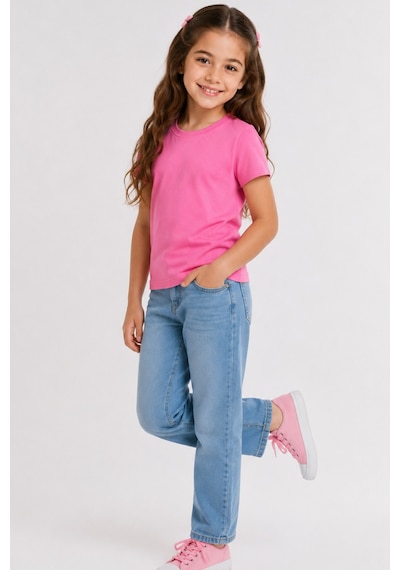 Kiagu Pembe Kısa Kol Basic T-shirt- Terletmeyen Esnek Kumaş Pamuklu Mevsimlik Pembe Kısakol Kız Çocuk Tsort Pembe Kiagu Pembe Kısa Kol Basic T-shirt- Terletmeyen Esnek Kumaş Pamuklu Mevsimlik Pembe Kısakol Kız Çocuk Tsort Pembe
