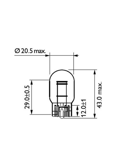 Philips W21/5w Standard Araç Stop, Park Ve Gündüz Far Ampulü, 12v, 10'lu Paket