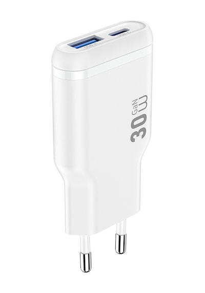 Wiwu Wi-g033 Essen Slim Serisi Gan Tech Pd Hızlı Şarj Özellikli Şarj Başlığı 30w Beyaz