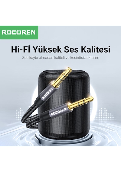 Rocoren 3.5mm Hi-fi Trs Aux Ses Kablosu 5 Metre