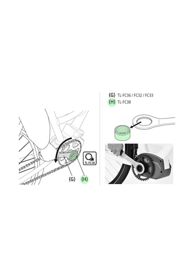 Shimano Tl-fc38 E-steps Dişli Sökme Takma Anahtarıe-6000 Serisi Siyah