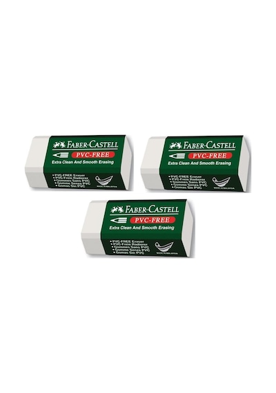 Faber Castell Küçük Boy Pvc Free Beyaz Silgi No 30 3 Adet
