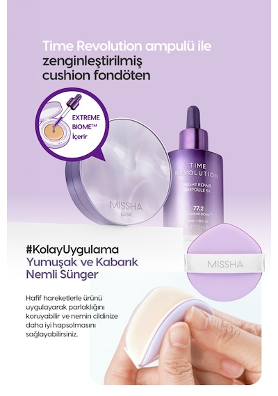 Missha Yoğun Kapatıcı, Nemli Ve Parlak Bitişli Cushion Glow Layering Fit Cushion No.17 Ivory Spf50+/pa++++ 17