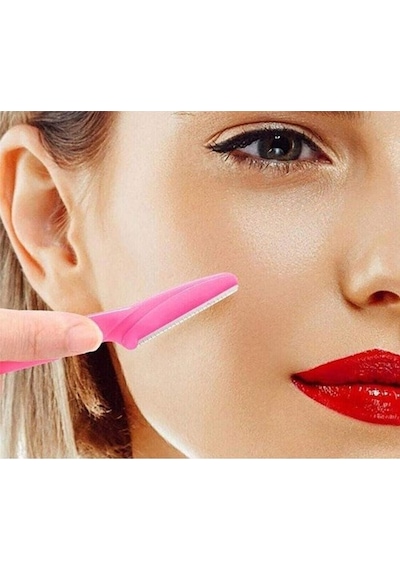 3 'Lü Kaş Usturası Yüz Jileti Sert Plastik Paslanmaz Jilet