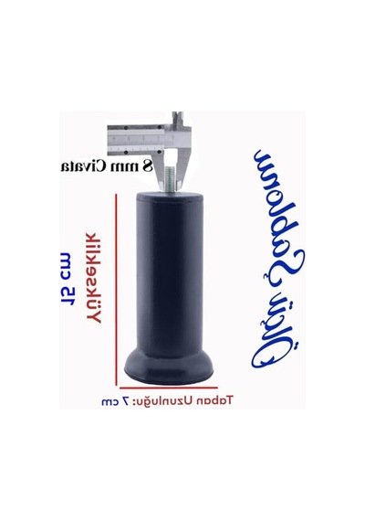 Koltuk Destek Ayağı, Metal Yükseltici, 15 Cm, Antrasit Abanoz