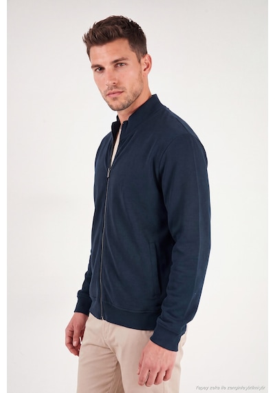 Buratti Pamuklu Regular Fit Dik Yaka Cepli Hırka Erkek Hırka 5905891 İndigo