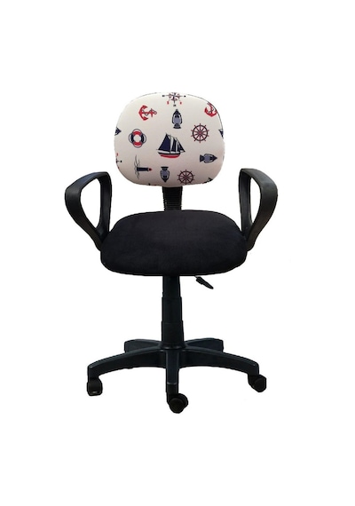 Depolife Çalışma Sandalyesi Ofis Büro Sekreter Koltuk Gemici Çapalı Kumaş