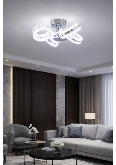 4 Lü Kobalt Avize 4xe27 Çok Renkli
