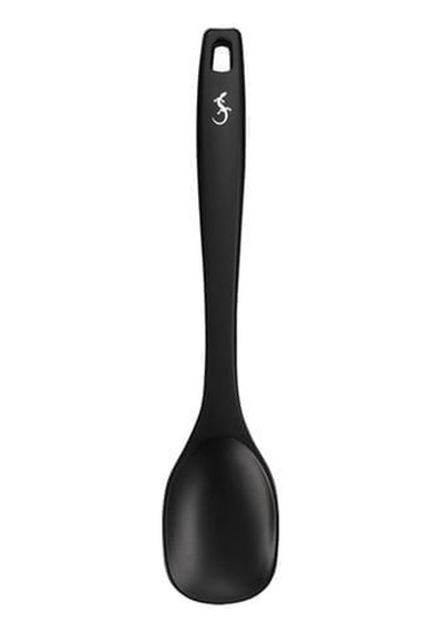 Lurch - Platin Silikon Yemek Kaşığı 28 Cm Siyah - Yanmaz, Yapışmaz, Bükülmez, Çizmez, Tat Ve Koku Bırakmaz - 240601