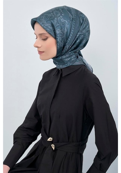 Armine İpek Eşarp 2026 Yaz - 9537-84 Petrol Yeşili Sura