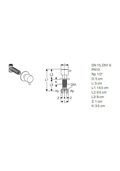Geberit 616.004.21.1 Ankastre Stop Valf Krom