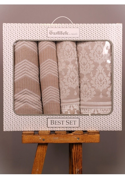 Özdilek Tappeto Krem - Krem Best Set Hamam Takımı Çok Renkli