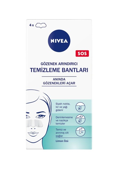 Nıvea Siyah Nokta & T-bölgesi Temizleyici Yüz Bantları 4'lü