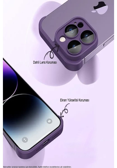 Apple Uyumlu iPhone 12 Pro Kılıf 2 Parçalı Alt Üst Kamera Lens Korumalı Sert Silikon Kapak