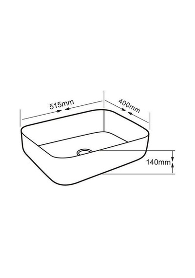 Lena - Tezgah Üstü Porselen Lavabo - E-4619 Beyaz