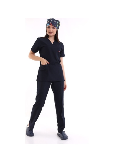 Zarf Yaka Kadın Takım - 47 Lacivert-6381
