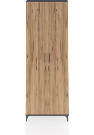 Arges Dolap 5 Raflı 2 Kapaklı 88x30x243 Antrasit-çam Antrasit