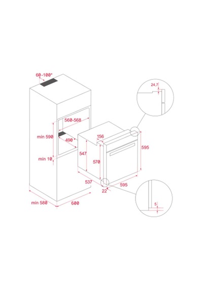 Teka Urban Serisi HLB 8600 WH - GZC 64320 XBC WH - DLV 68660 WH TOS Ankastre Set