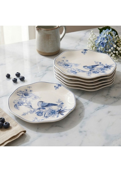 Güral Porselen 6'lı Nesrin 19 Cm Pasta Tabağı 1891 Mavi