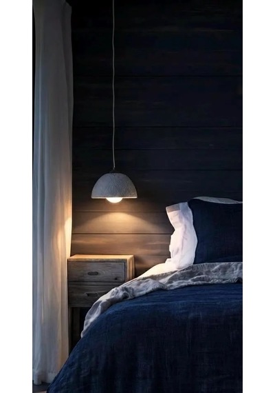 El Yapımı Kil Sarkıt Lamba - Wabi Sabi Dekoratif Led Avize - 25 Cm Beyaz