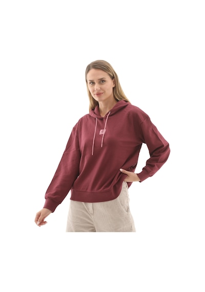 B0a5sx26481-r Timberland Stack Logo Loop Back Hoodie Kadın Sweatshirt Bordo B0a5sx26481-r Bordo
