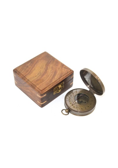 1 Adet Ahşap Kutulu Pusula Ahşap Kutu, Seyahat Ve Harita Aksesuarı, Retro Tasarım, Ksk2080, Compass