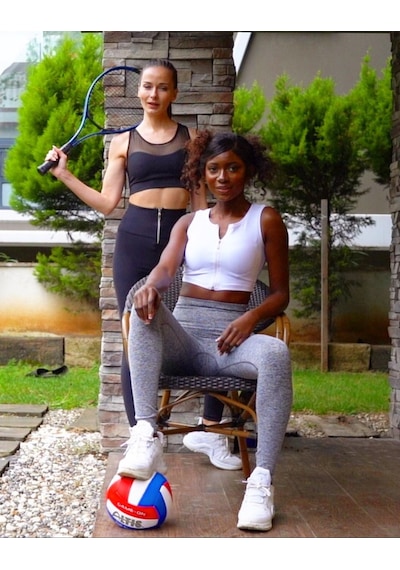 Lismina Fermuarlı Spor Büstiyer - Sporcu Sütyeni Beyaz