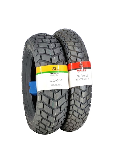 120/90-10 Ve 90/90-12 Tl Tubeless - Dubleks Lastik Takımı