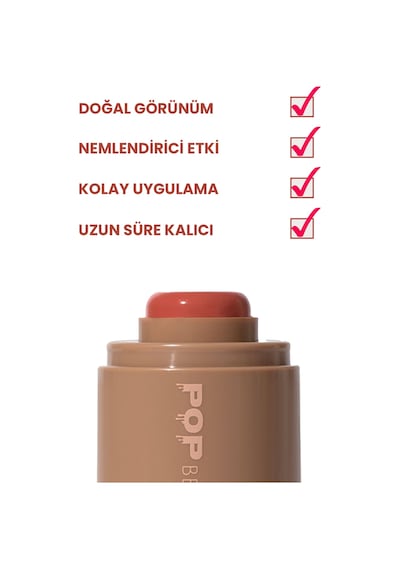 Pop Beauty Doğal Görünüm, Nemlendirici Etkili, Yanak Ve Dudak Renklendirici Stick Allık, Freckle 8684415590237 Pop2