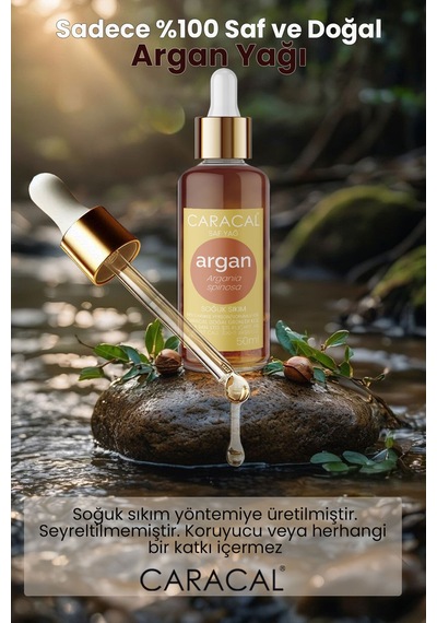 Caracal %100 Saf Argan Yağı 50 Ml Argan Saç Bakım Yağı Ve Serumu