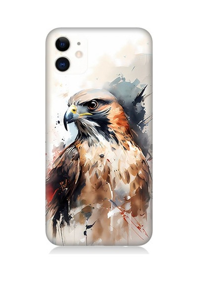 Apple Uyumlu iPhone 11 Silikon Kılıf Siyah Beyaz Asil Kartal