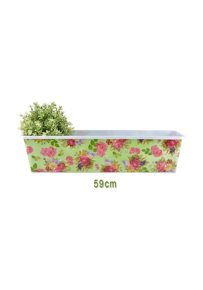 60Cm Plastik Saksı - Güllü Balkon Saksısı Cam Önü Saksı (214676472)