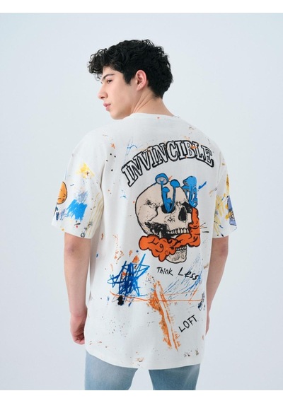 Loft Lf2038509 Erkek Kısa Kollu T-shirt Beyaz
