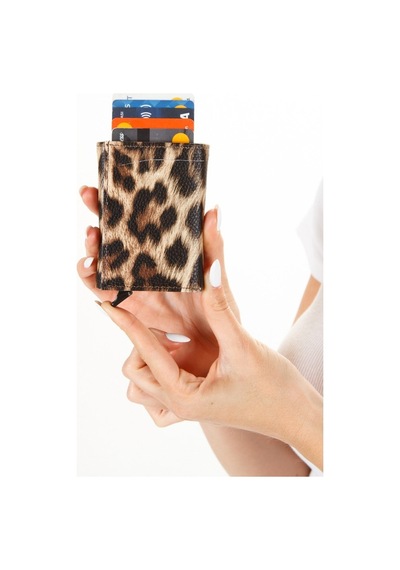 Newish Polo Kadın Leopar Rfıd Kart Çekim Koruyucu Mekanizmalı Kağıt Para Bölmeli Kartlık Ve Cüzdan New263 Siyah - Sarı Çok Renkli