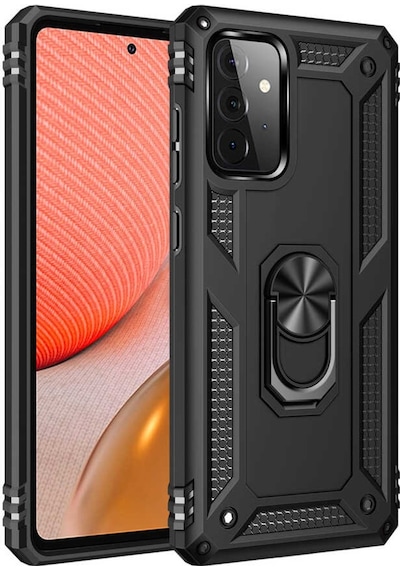 Samsung Galaxy Uyumlu A72 Kılıf Zore Vega Kapak-Siyah